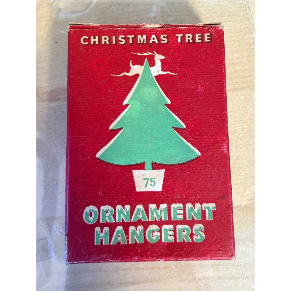 National Tinsel Ornament Hangers 75ct Silver Good Vintage MCM Retro Christmas
